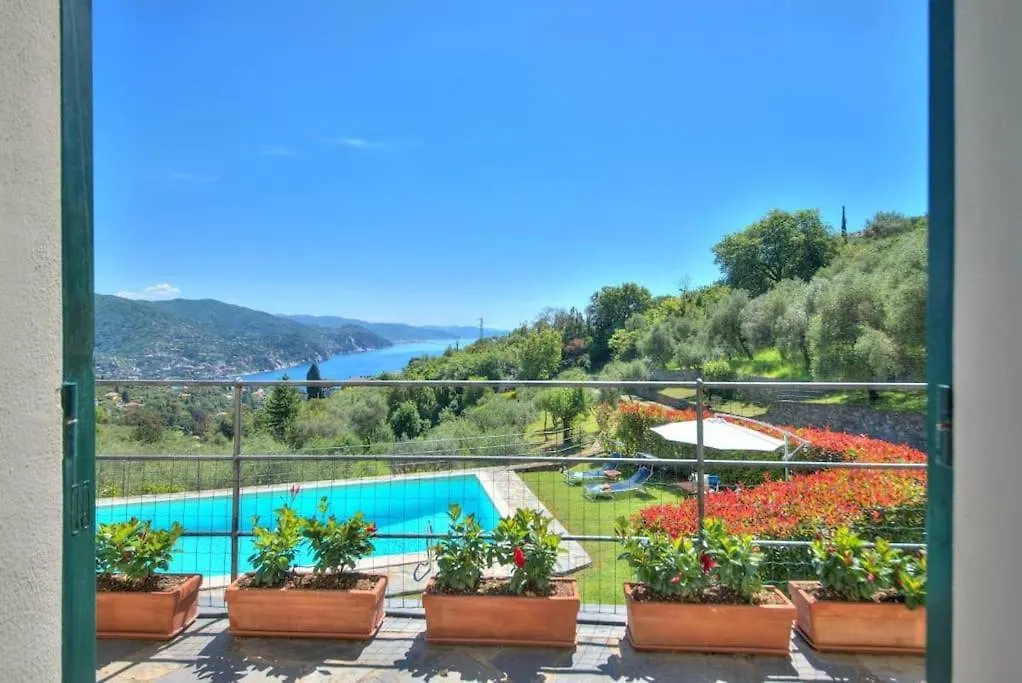 Villa Costa Dei Gelsomini - Sea View, Private Pool Rapallo