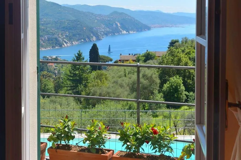 Villa Costa Dei Gelsomini - Sea View, Private Pool Rapallo
