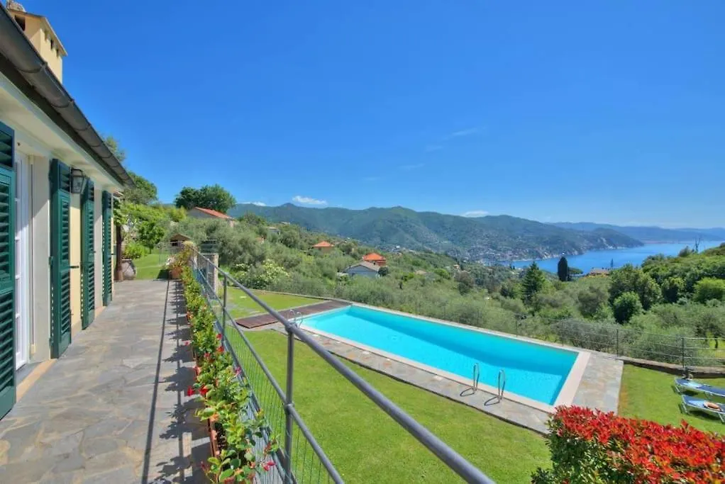 Villa Costa Dei Gelsomini - Sea View, Private Pool Rapallo